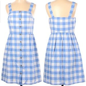 NWOT J. Crew Linen Gingham Dress